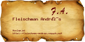 Fleischman András névjegykártya