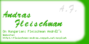 andras fleischman business card